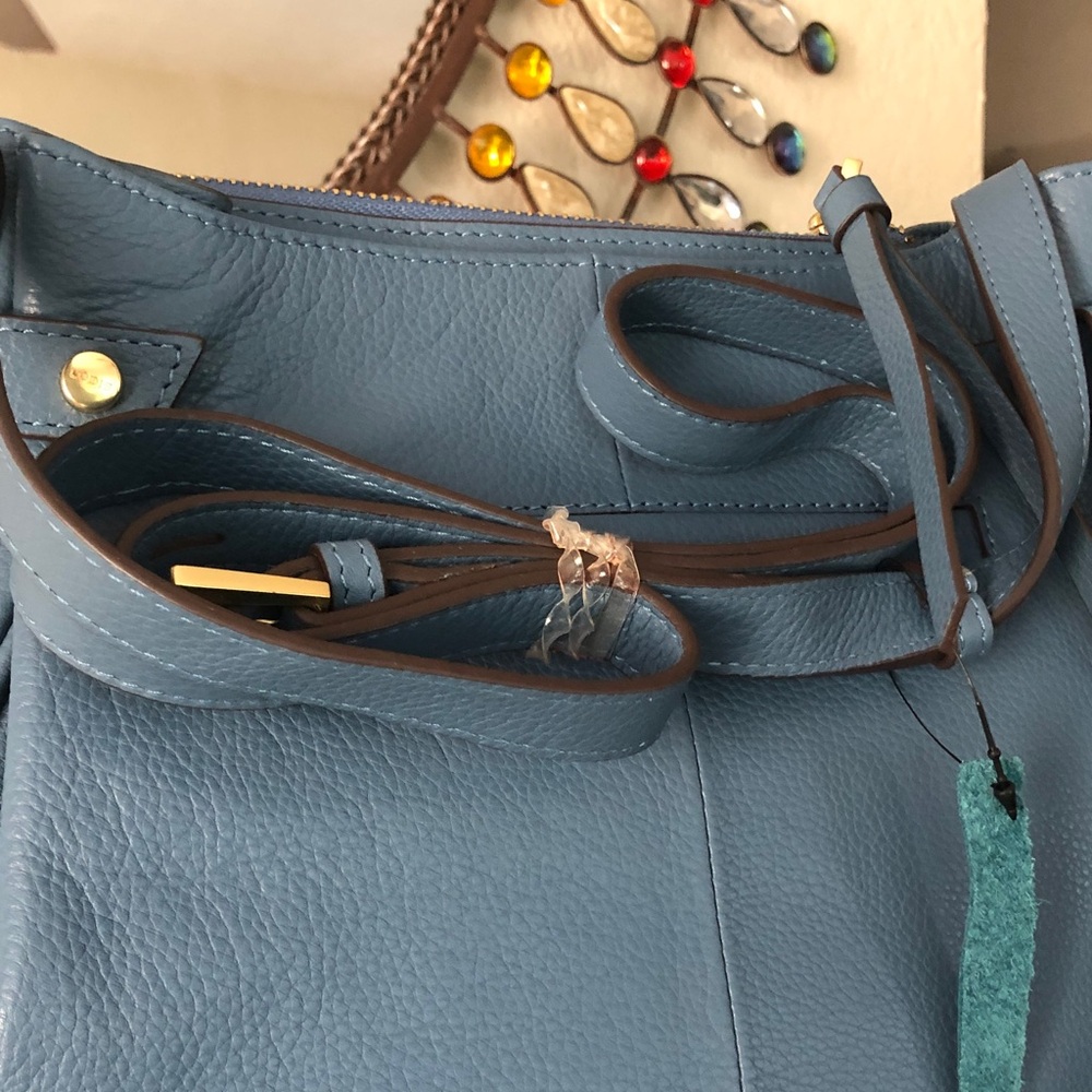 NWT LODIS Genuine Leather Studded Detail Solange Crossbody - Picture 5 of 11